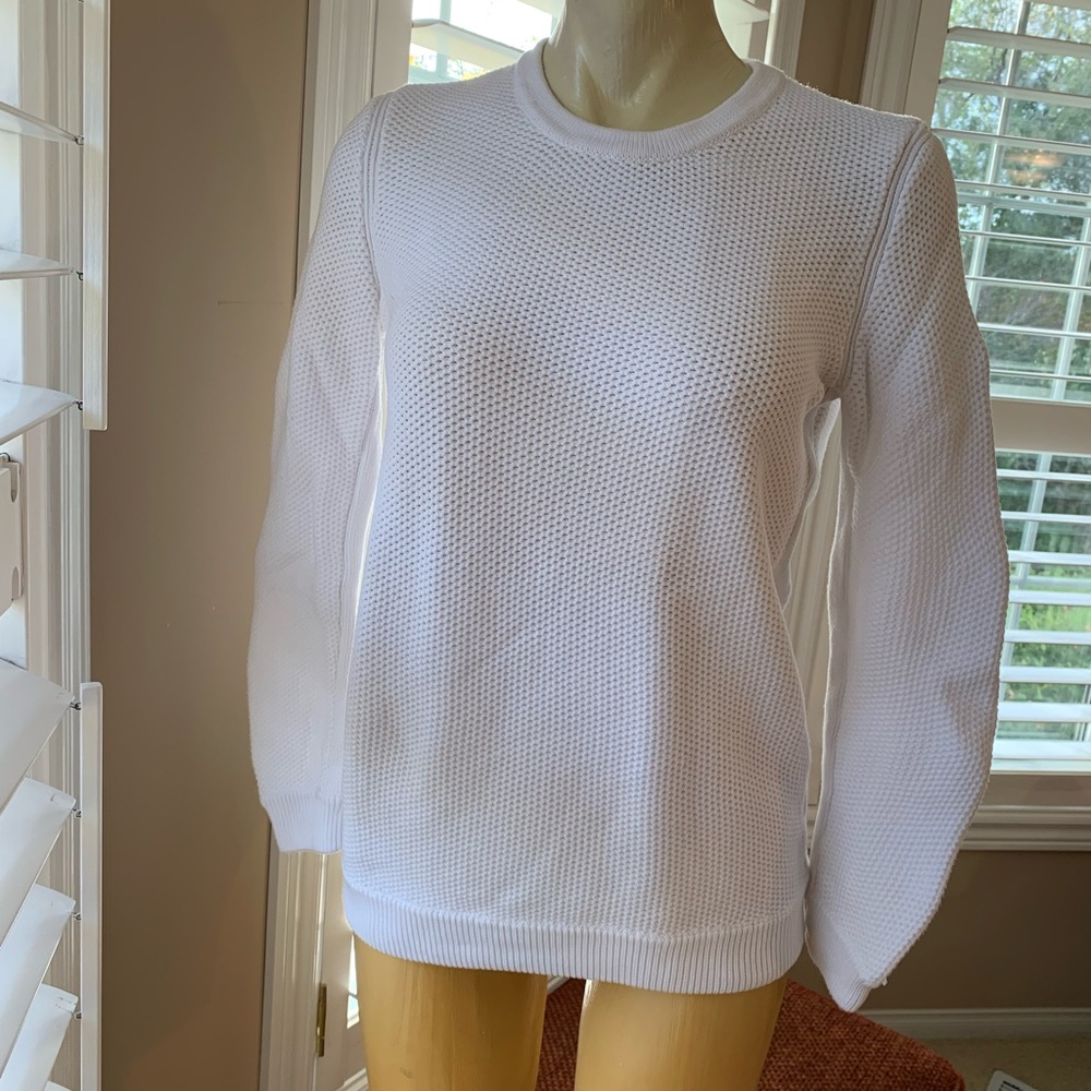 White cotton sweater